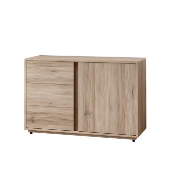 【唯熙傢俱】蕾拉橡木色4尺木面餐櫃
