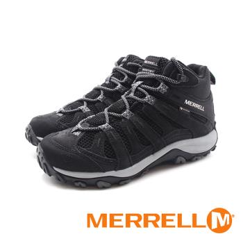 MERRELL(女)ALVERSTONE 2 MID GORE-TEX郊山健行中筒登山鞋 女鞋-黑色