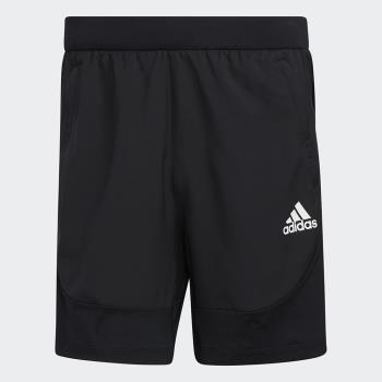 【下殺】Adidas 男 短褲 慢跑 吸濕 排汗 拉鍊口袋 黑【運動世界】GM0332