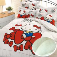 【享夢城堡】HELLO KITTY 蝴蝶結系列-搖粒暖被(白)