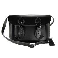 【The Leather Satchel Co.】11吋 英國手工牛皮劍橋包 (火炭黑)