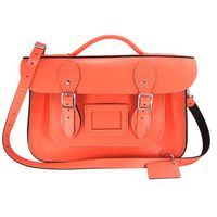 【The Leather Satchel Co.】12.5吋 英國手工牛皮劍橋包 (珊瑚紅)