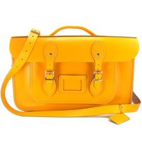 【The Leather Satchel Co.】15吋 英國手工牛皮劍橋包 (繽紛黃)