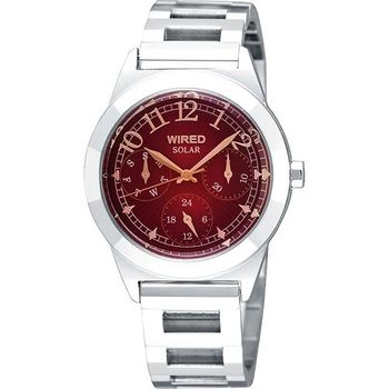 WIRED 日雜美人愛戀時尚腕錶-紅V14J-X008R