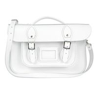 【The Leather Satchel Co.】12.5吋 英國手工牛皮劍橋包 (冬雪白)