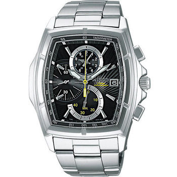 WIRED 世紀之戰三眼計時腕錶-黑  7T82-X003D