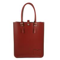【The Leather Satchel Co.】英國原裝手工牛皮托特包 手提包 (心機紅)