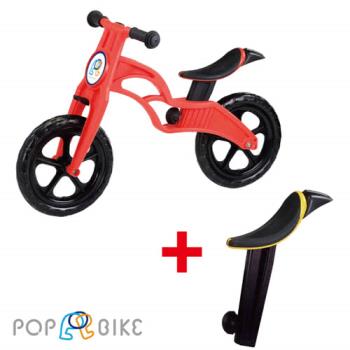 【BabyTiger虎兒寶】POPBIKE 兒童充氣輪胎滑步車-- AIR 充氣胎 + 同色增高坐墊 組