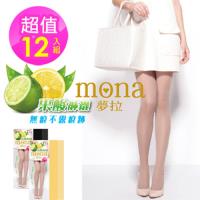 【夢拉mona】果酸香全透膚顯瘦絲襪(12雙入)