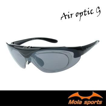 Mola摩拉上掀式運動太陽眼鏡 近視/老花 UV400 小到一般臉型  騎車 高爾夫 跑步 Air_optic-g
