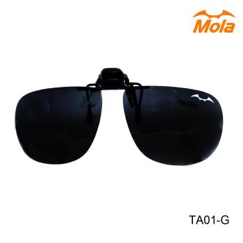 MOLA 摩拉前掛可掀夾式偏光太陽眼鏡鏡片 近視 UV400 開車 大翻灰