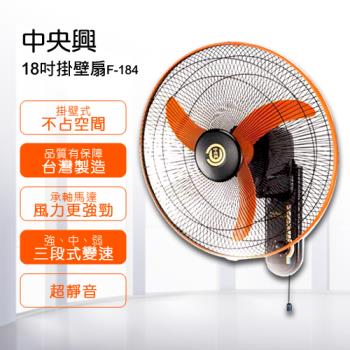 【中央興】18吋壁掛式高效速風扇F-184