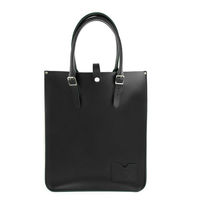 【The Leather Satchel Co.】英國原裝手工牛皮托特包 手提包 肩背包 (火炭黑)