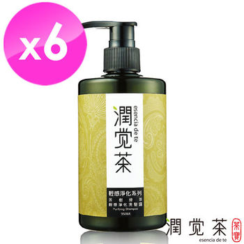 【茶寶 潤覺茶】 茶樹綠茶輕感淨化洗髮露350ml(6瓶組)