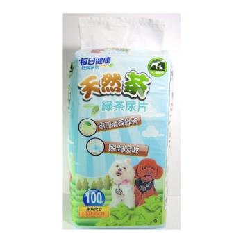 【每日健康】乾爽系列 天然茶 綠茶尿片/尿墊33x45cm 100片 X 4包