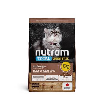 Nutram紐頓 T22無穀貓 貓飼料 火雞配方 5.4公斤*1