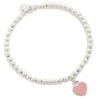 Tiffany Co. Return to Tiffany經典粉愛心珠珠手鍊