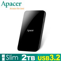 Apacer 宇瞻 AC233 2TB USB3.0 2.5 吋行動硬碟-加送原子筆(送完為止)