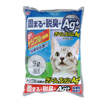 【IRIS】日本 AG+奈米銀強效抗菌貓砂(KFAG-90) 9L X 1包