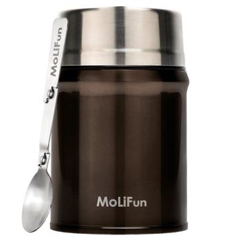 【MoliFun魔力坊】316不鏽鋼輕量真空保鮮保溫悶燒罐 悶燒杯800ml 摩卡咖