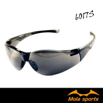 MOLA摩拉護目鏡運動安全太陽眼鏡眼鏡防飛沫防風防沙防塵深灰鏡片超輕量男女 6017s
