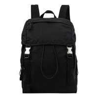 PRADA 2VZ062 經典三角LOGO尼龍帆布硬式束口後背包.黑