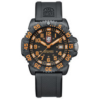 LUMINOX 雷明時 海豹部隊指標系經典腕錶-黑x橘時標/44mm A3059