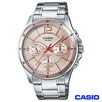 CASIO卡西歐 時尚三眼爵士石英腕錶 MTP-1374D-9A