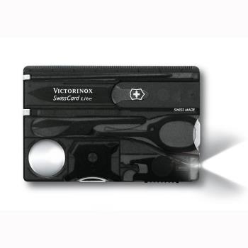 VICTORINOX 瑞士維氏透明13用名片型瑞士燈刀-黑 07333.T3