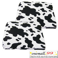 onemall.99高質感可拆洗黑白乳牛坐墊-2入