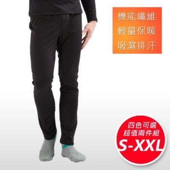 3M吸濕排汗技術 保暖褲 發熱褲 台灣製造 男款2件組-網