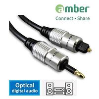 amber S/PDIF 光纖數位音訊傳輸線 / mini Toslink (3.5mm) 對Toslink-1M