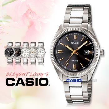 【CASIO 卡西歐】日系-夜黑氣質簡約時尚女錶(LTP-1308D-1A2)