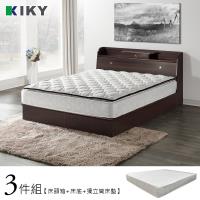KIKY 武藏一抽加高雙人5尺三件組(床頭箱+床底+床墊)