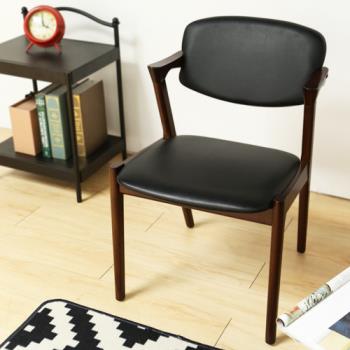【H&D 東稻家居】 Elvis 艾維斯北歐風雅緻單椅/餐椅/書椅/霧黑色