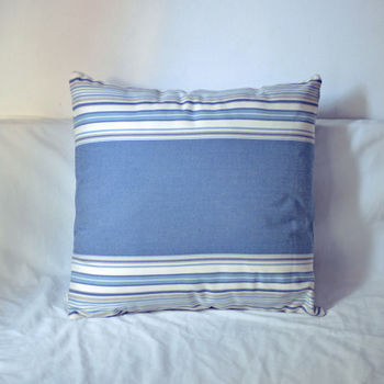 【協貿】百搭簡約現代藍色大條紋沙發方形抱枕含芯