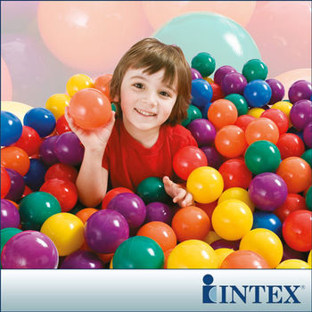 【INTEX】100顆遊戲球-直徑8cm (49600)-行動