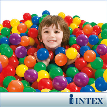 【INTEX】100顆遊戲球-直徑6.5cm (49602)-行動