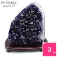 SUMMER寶石《隨機出貨》3A級烏拉圭紫水晶鎮3kg以上(頂級深紫色)