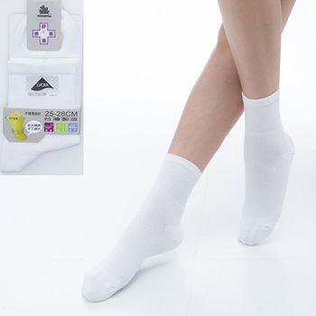 【KEROPPA】可諾帕舒適透氣減臭加大短襪x白色兩雙(男女適用)C98006-X
