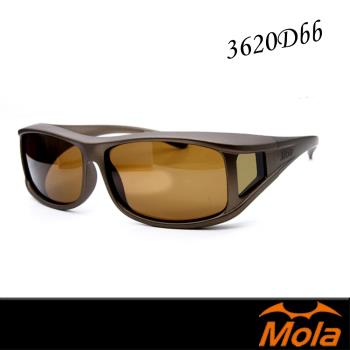 mola 近視/老花眼鏡族可戴-時尚偏光太陽眼鏡 套鏡 鏡中鏡-3620Dbb