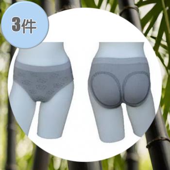 三合豐 ELF, 女性竹炭低腰三角玫瑰花紋內褲-3件(MIT 灰色)
