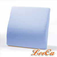 LooCa 吸濕排汗釋壓腰靠墊1入(藍)《快速到貨》