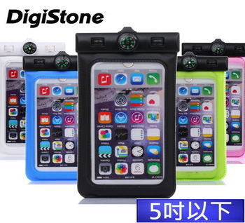 DigiStone 手機防水袋/保護套/手機套/可觸控(指南針型)通用5吋以下手機-果凍5色