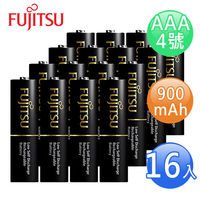 FUJITSU富士通 高容量AAA低自放900mAh充電電池(4號16入)
