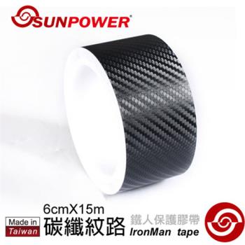 SUNPOWER 不殘膠鐵人保護膠帶-碳纖紋路系列(寬版)