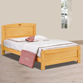 【時尚屋】[UZ6]歌莉雅檜木3.5尺加大單人床UZ6-97-2不含床頭櫃-床墊