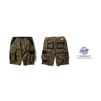 REPUTATION Classic Mosaic Camouflage Shorts-拼接反牛皮迷彩短褲-行動