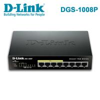 D-Link 友訊 DGS-1008P 企業網路 / 無網管型網路交換器 / PoE乙太網路供電