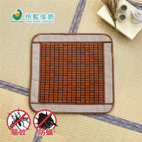 【格藍傢飾】驅蚊防蹣麻將竹一人座墊55x55-咖(1入)